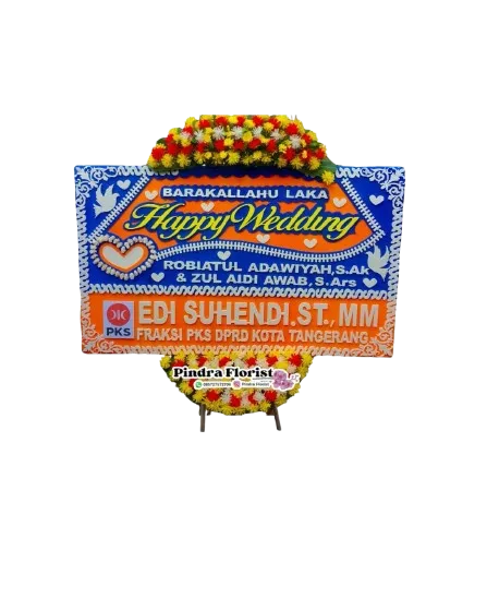 Bunga Papan Happy Wedding (A)