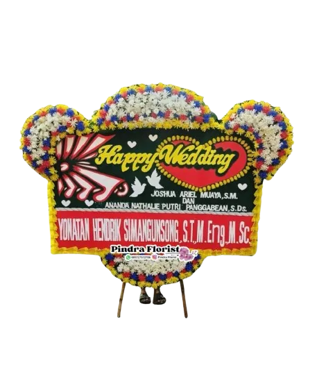 Bunga Papan Happy Wedding (B)