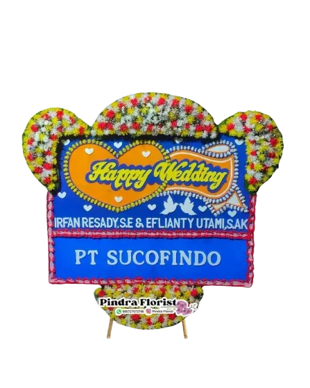 Bunga Papan Happy Wedding (D)